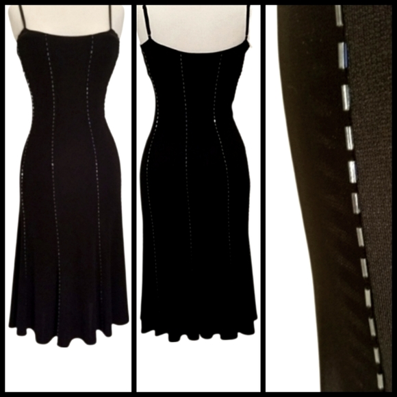 BCBGMaxAzria Beaded Dress with Adjustable Straps - Picture 15 of 16